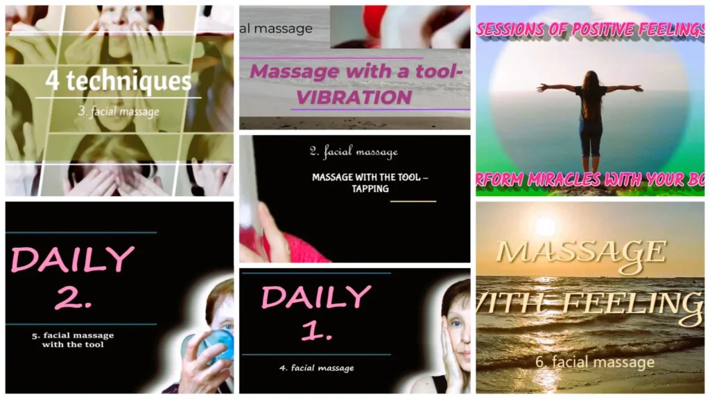 Collage of Facial Massage Video Collection